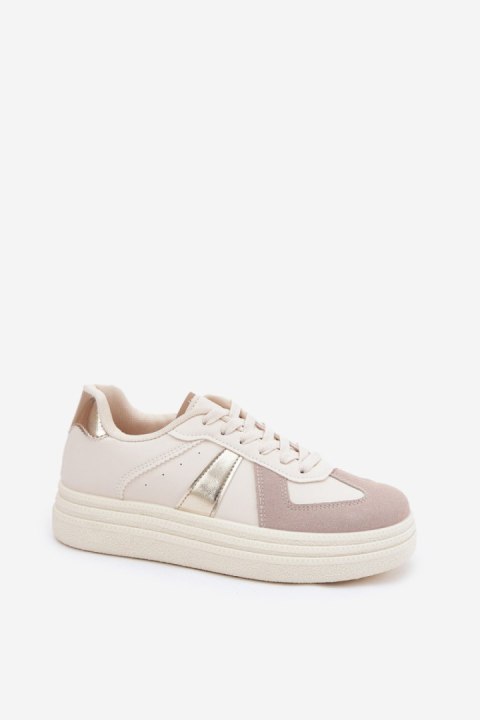 Buty Sportowe Model Goriette 8958 Beige - Step in style Buty Sportowe Model Goriette 8958 Beige - Step in style