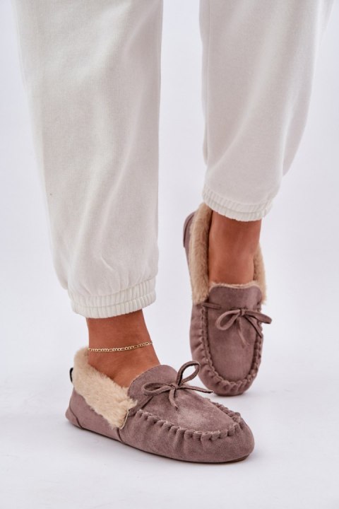 Kapcie Model Kleogoria MD1037-7 Dark Beige - Step in style Kapcie Model Kleogoria MD1037-7 Dark Beige - Step in style