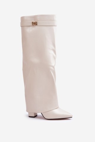 Kozaki Model Avamora CLS-296 Light Beige - Step in style
