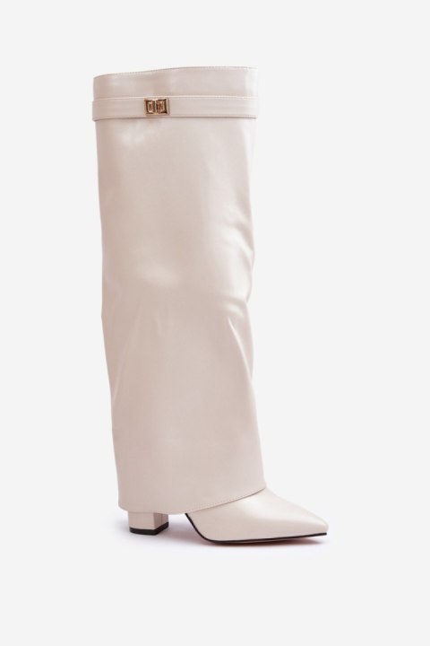 Kozaki Model Avamora CLS-296 Light Beige - Step in style