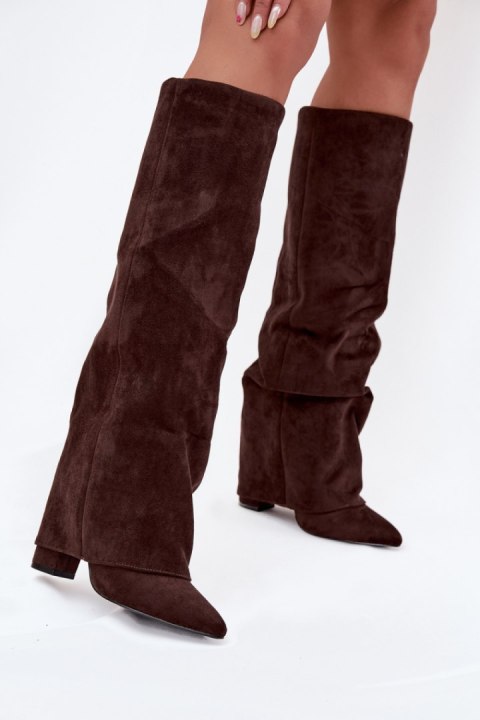 Kozaki Model Elivira CLS-532 Czekolada Zamsz - Step in style