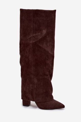 Kozaki Model Elivira CLS-532 Czekolada Zamsz - Step in style