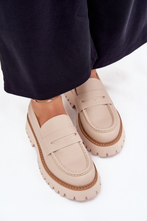 Mokasyny Model Big Star NN274050 Beige - Step in style Mokasyny Model Big Star NN274050 Beige - Step in style