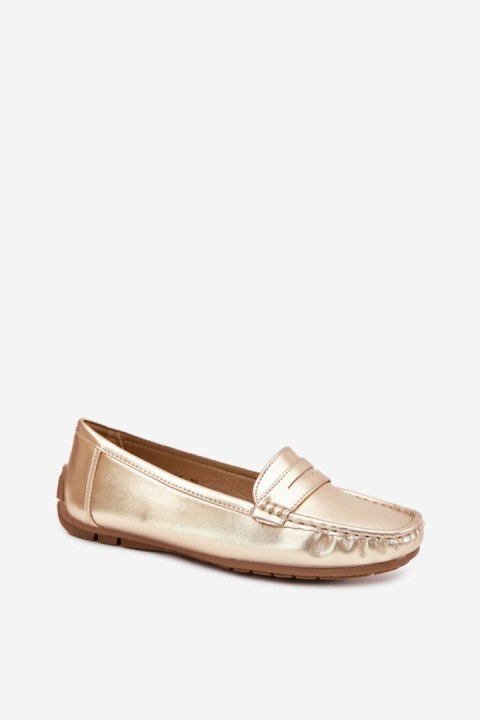 Mokasyny Model Lenvie FT245 Gold - Step in style Mokasyny Model Lenvie FT245 Gold - Step in style