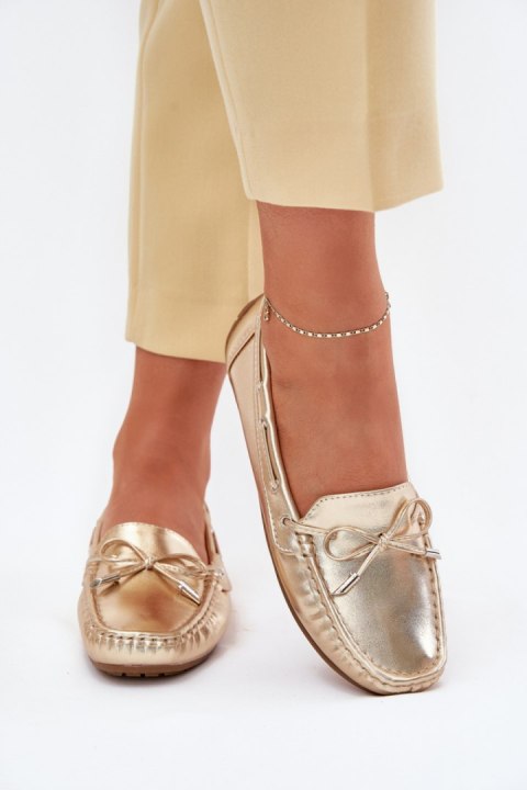 Mokasyny Model Si Passione FT246 Gold - Step in style Mokasyny Model Si Passione FT246 Gold - Step in style