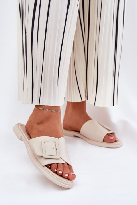 Sandał Klapki Model DA SJ2302-01 Beige - Step in style Sandał Klapki Model DA SJ2302-01 Beige - Step in style