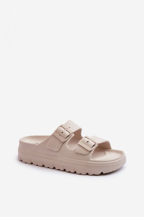 Sandał Klapki Model Melorea 24SD97-5610 Beige - Step in style Sandał Klapki Model Melorea 24SD97-5610 Beige - Step in style