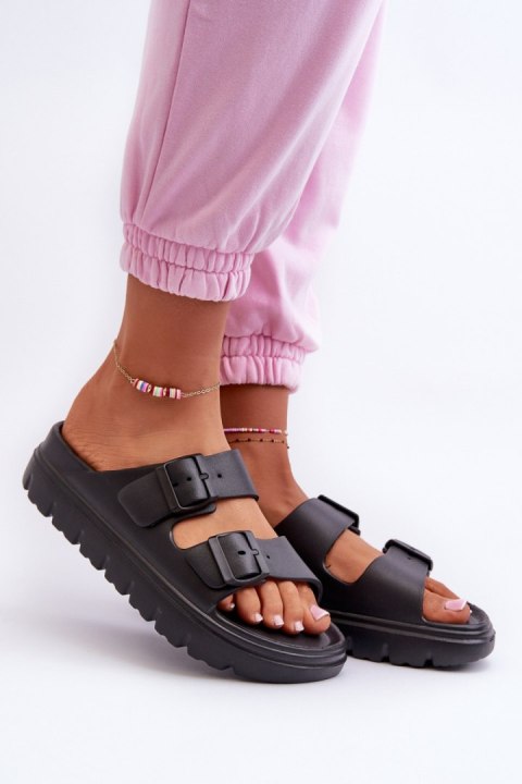 Sandał Klapki Model Melorea 24SD97-5610 Black - Step in style Sandał Klapki Model Melorea 24SD97-5610 Black - Step in style