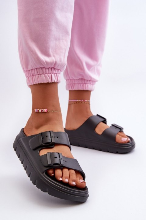 Sandał Klapki Model Melorea 24SD97-5610 Black - Step in style Sandał Klapki Model Melorea 24SD97-5610 Black - Step in style