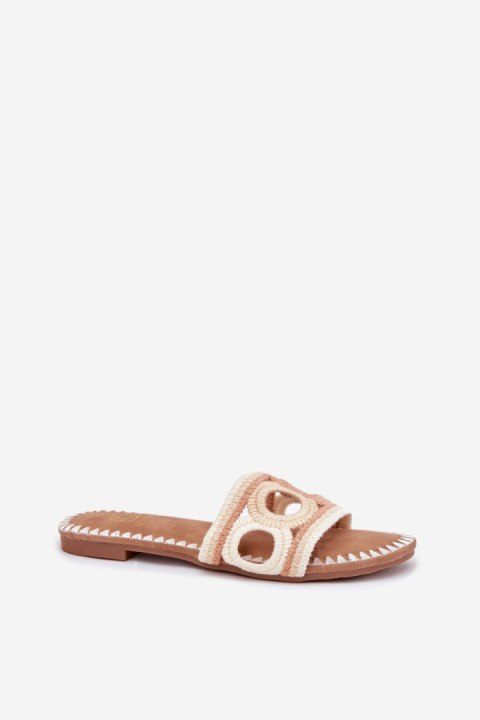 Sandał Klapki Model Nirina LX9607 Beige - Step in style Sandał Klapki Model Nirina LX9607 Beige - Step in style