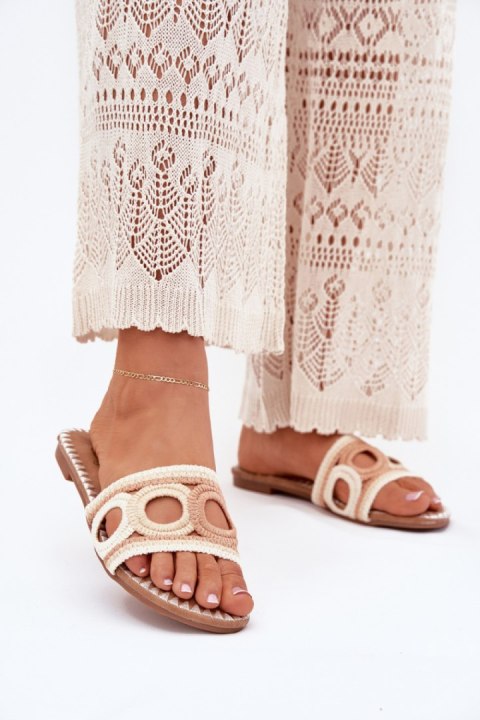Sandał Klapki Model Nirina LX9607 Beige - Step in style Sandał Klapki Model Nirina LX9607 Beige - Step in style