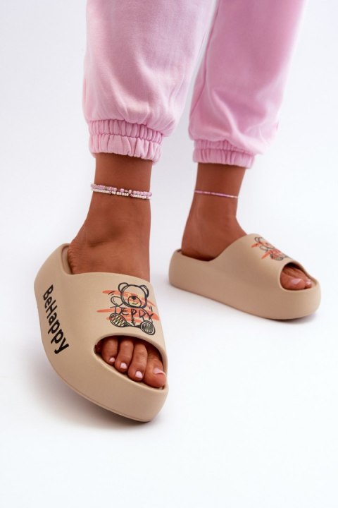 Sandał Klapki Model Serefina BG175 Dark Beige - Step in style Sandał Klapki Model Serefina BG175 Dark Beige - Step in style