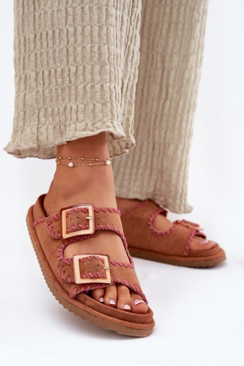 Sandał Klapki Model Visley G474 Camel - Step in style Sandał Klapki Model Visley G474 Camel - Step in style