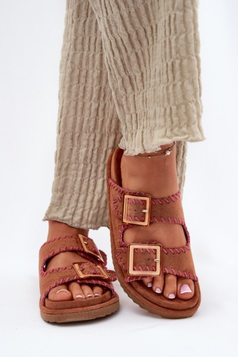 Sandał Klapki Model Visley G474 Camel - Step in style Sandał Klapki Model Visley G474 Camel - Step in style