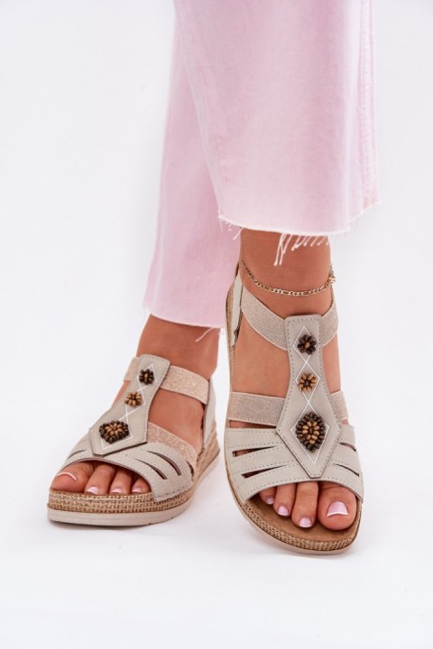 Sandały Model Inblu RV000015 Light Beige - Step in style Sandały Model Inblu RV000015 Light Beige - Step in style
