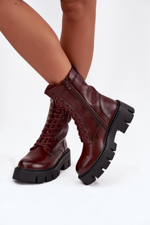 Workery Model Melisse 5808 Bordo Skóra - Step in style Workery Model Melisse 5808 Bordo Skóra - Step in style