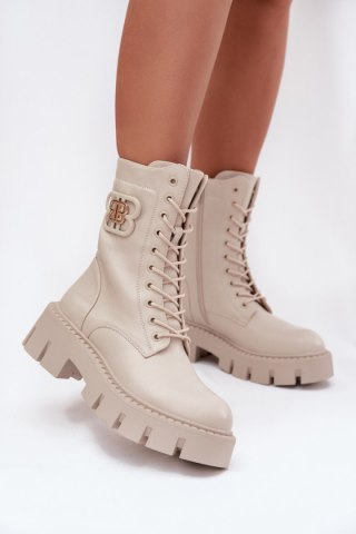 Workery Model Melisse 5808 Light Beige Skóra - Step in style