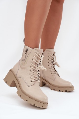 Workery Model Vinceza 86418 Beige Skóra - Step in style