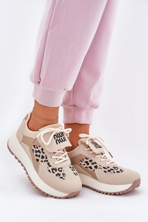 Buty Sportowe Model Pumbes 88220 Beige - Step in style Buty Sportowe Model Pumbes 88220 Beige - Step in style