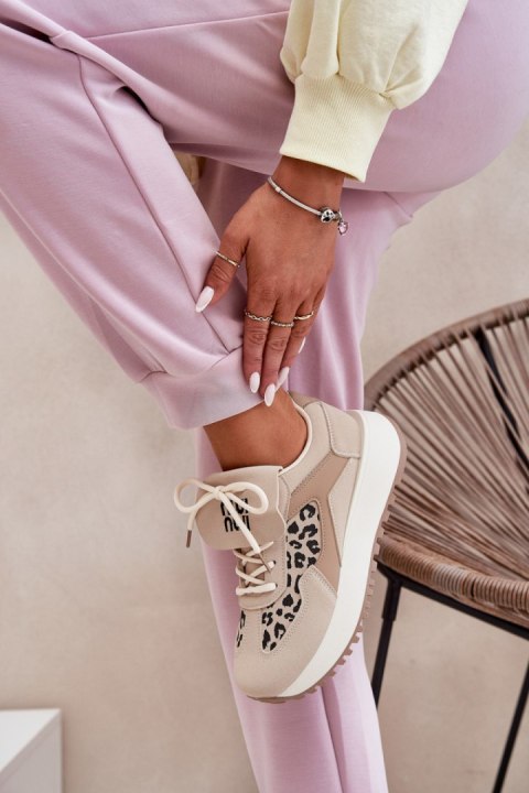 Buty Sportowe Model Pumbes 88220 Beige - Step in style Buty Sportowe Model Pumbes 88220 Beige - Step in style