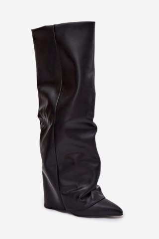 Kozaki Model Elivira CLS-531 Black Skóra - Step in style
