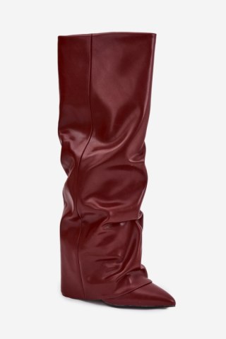 Kozaki Model Elivira CLS-531 Bordo Skóra - Step in style