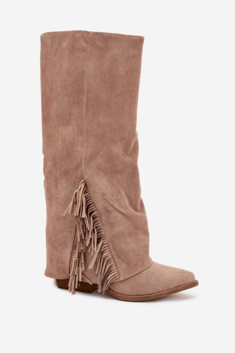 Kozaki Model Zalia LQ-162 Beige - Step in style Kozaki Model Zalia LQ-162 Beige - Step in style