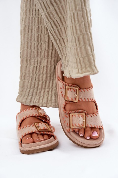 Sandał Klapki Model Visley G474 Beige - Step in style Sandał Klapki Model Visley G474 Beige - Step in style