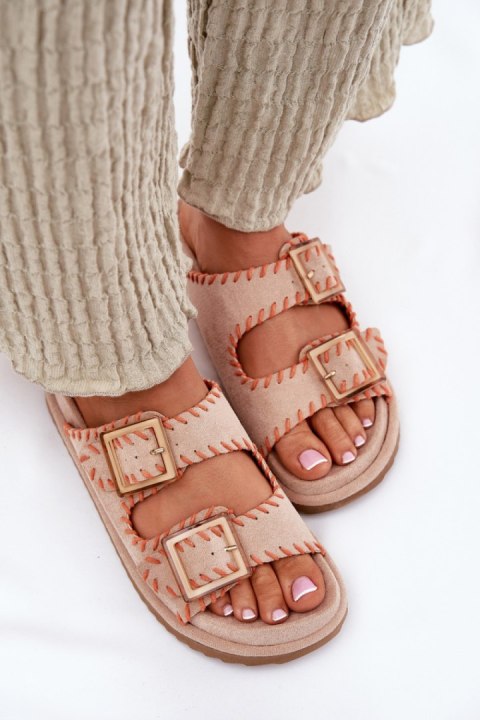 Sandał Klapki Model Visley G474 Beige - Step in style Sandał Klapki Model Visley G474 Beige - Step in style