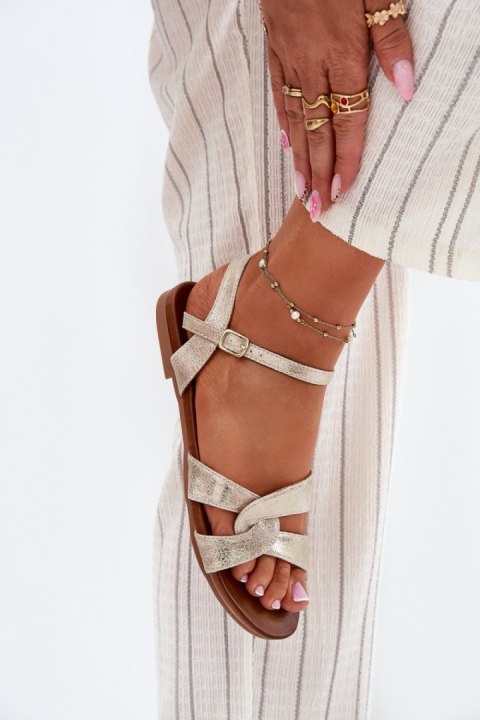 Sandały Model S.Barski KV51-022 Gold - Step in style Sandały Model S.Barski KV51-022 Gold - Step in style