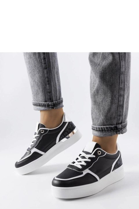 Czarne sneakersy na platformie Tooele - Solea Czarne sneakersy na platformie Tooele - Solea