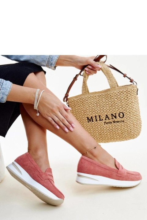 Różowe perforowane półbuty Muna - Solea Różowe perforowane półbuty Muna - Solea