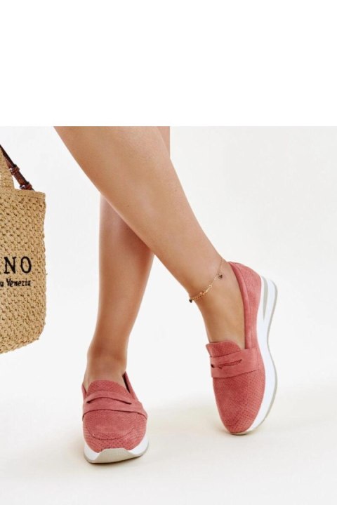 Różowe perforowane półbuty Muna - Solea Różowe perforowane półbuty Muna - Solea