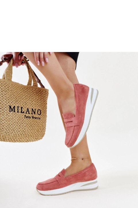 Różowe perforowane półbuty Muna - Solea Różowe perforowane półbuty Muna - Solea