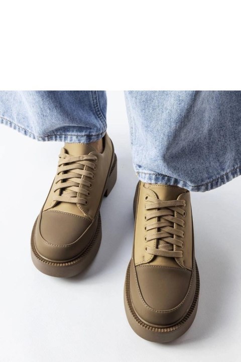 Brązowe półbuty na płaskim obcasie Merico - Solea Brązowe półbuty na płaskim obcasie Merico - Solea