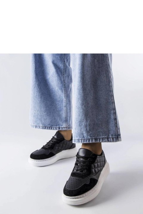 Czarne sneakersy damskie Latoya - Solea Czarne sneakersy damskie Latoya - Solea