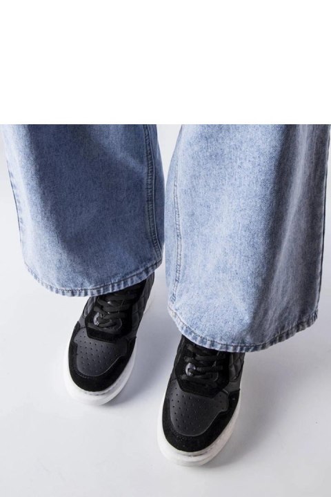 Czarne sneakersy damskie Latoya - Solea Czarne sneakersy damskie Latoya - Solea