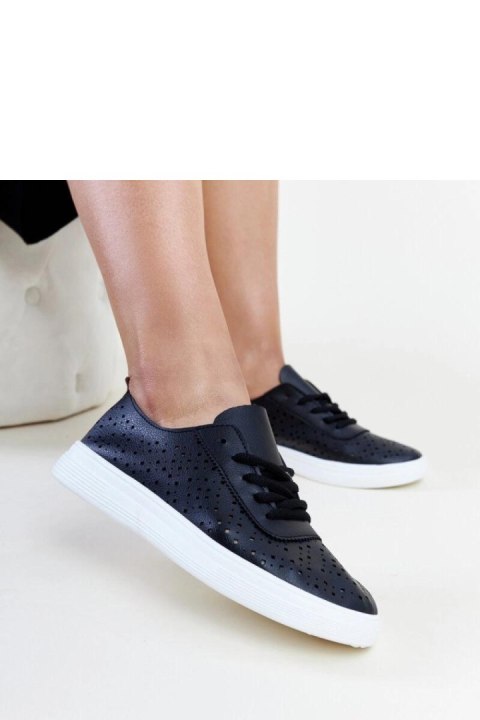 Czarne ażurowe tenisówki Manoek - Solea Czarne ażurowe tenisówki Manoek - Solea