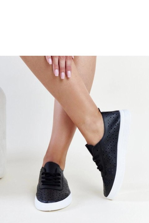 Czarne ażurowe tenisówki Manoek - Solea Czarne ażurowe tenisówki Manoek - Solea