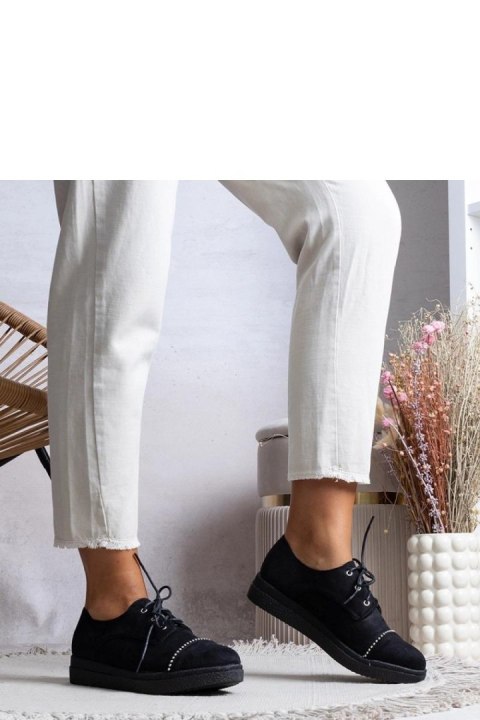 Czarne półbuty damskie Vista - Solea Czarne półbuty damskie Vista - Solea