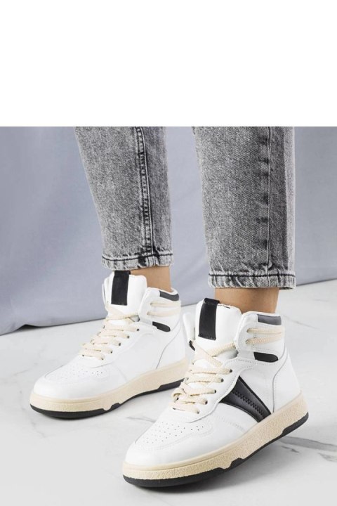 Biało-czarne sneakersy za kostkę Robin - Solea Biało-czarne sneakersy za kostkę Robin - Solea