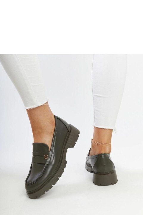 Ciemnozielone mokasyny Eko skórzane Mladenka - Solea Ciemnozielone mokasyny Eko skórzane Mladenka - Solea