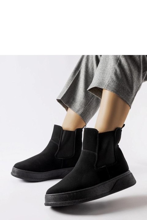 Czarne botki na platformie Benilde - Solea Czarne botki na platformie Benilde - Solea