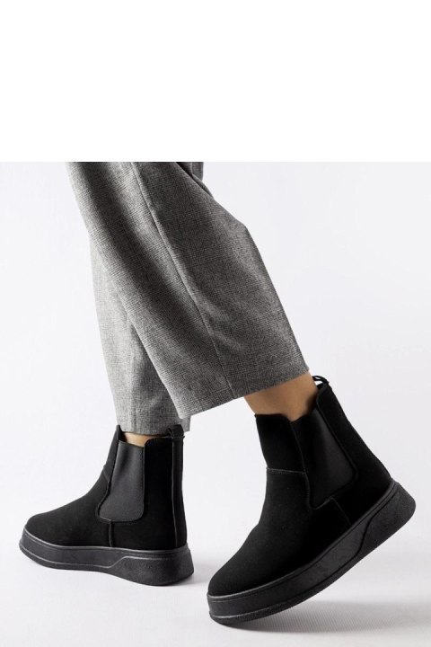 Czarne botki na platformie Benilde - Solea Czarne botki na platformie Benilde - Solea