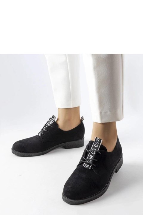 Czarne półbuty z eko-zamszu Sunderland - Solea Czarne półbuty z eko-zamszu Sunderland - Solea