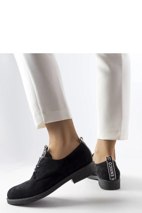 Czarne półbuty z eko-zamszu Sunderland - Solea Czarne półbuty z eko-zamszu Sunderland - Solea