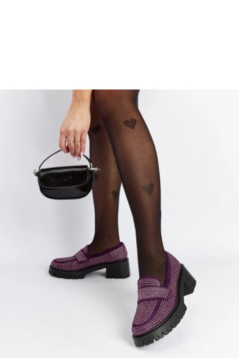 Fioletowe mokasyny na masywnym słupku Parent - Solea Fioletowe mokasyny na masywnym słupku Parent - Solea