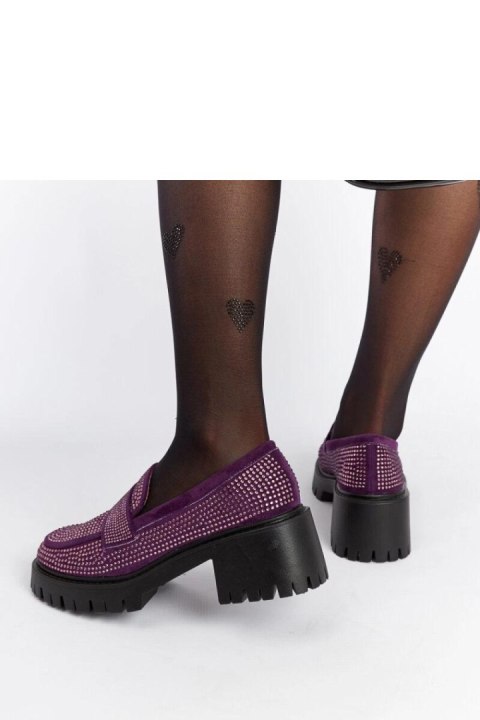 Fioletowe mokasyny na masywnym słupku Parent - Solea Fioletowe mokasyny na masywnym słupku Parent - Solea