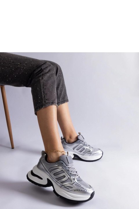 Srebrne damskie sneakersy sportowe Garza - Solea Srebrne damskie sneakersy sportowe Garza - Solea
