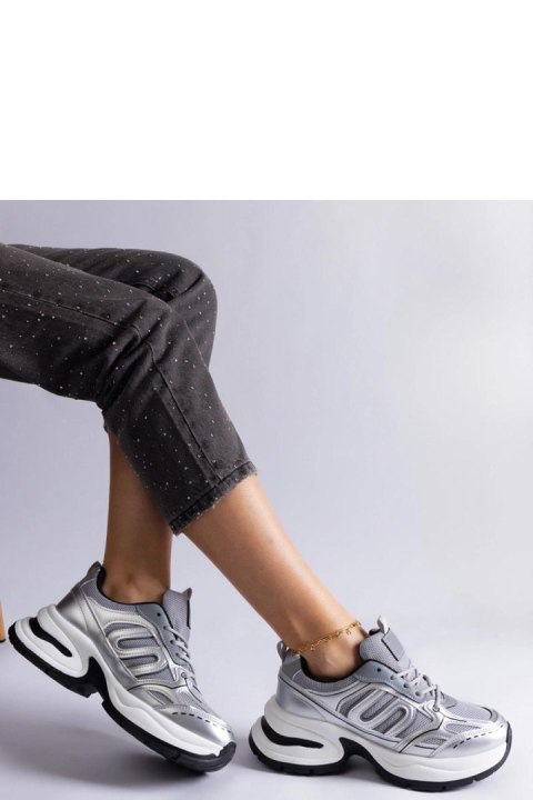 Srebrne damskie sneakersy sportowe Garza - Solea Srebrne damskie sneakersy sportowe Garza - Solea